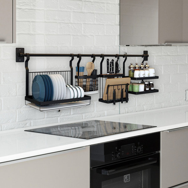 Dish drying rack outlet wall